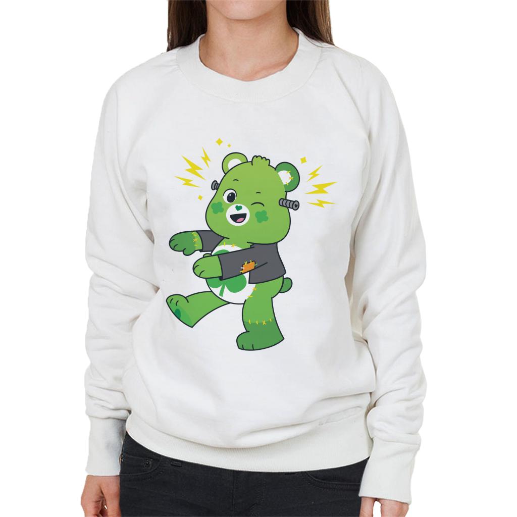 Care Bears UTM Halloween Good Luck Bear Frankenstein Women's Sweatshirt-ALL + EVERY