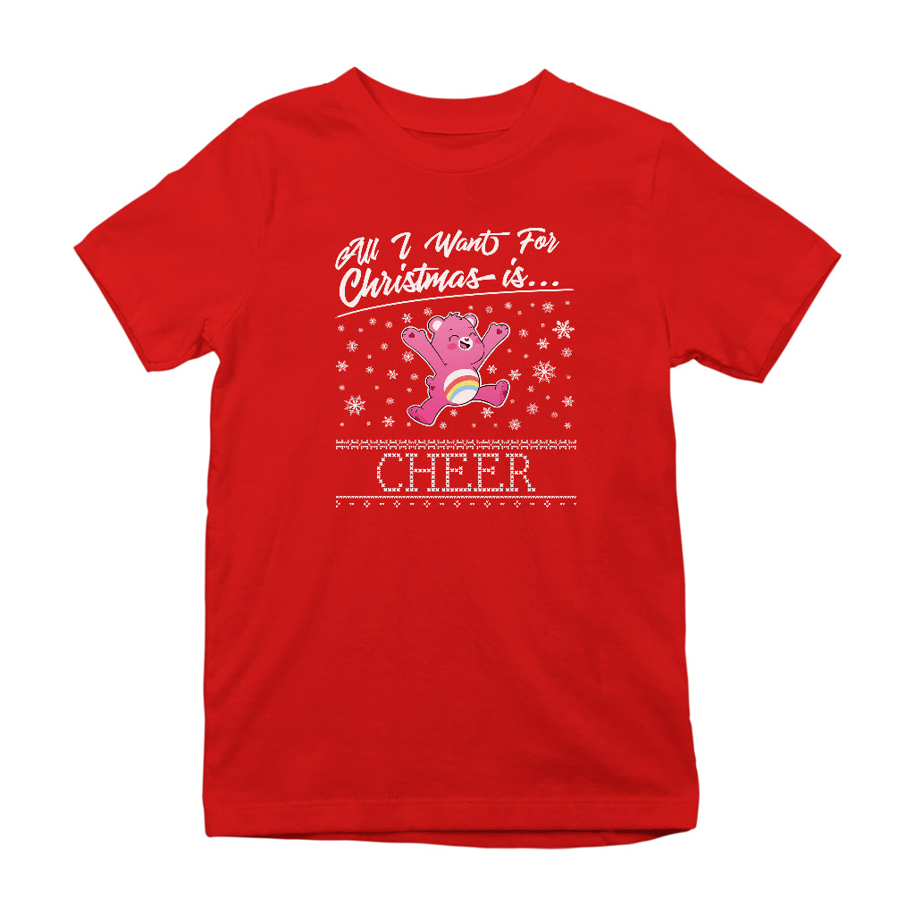 Care Bears UTM Christmas All I Want For Christmas Is Cheer Kids T-Shirt-ALL + EVERY