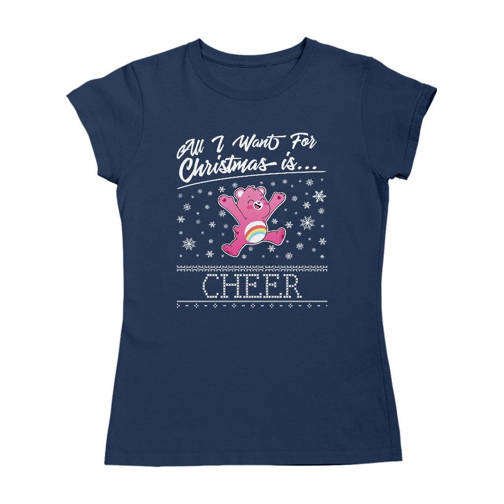 Care Bears UTM Christmas All I Want For Christmas Is Cheer Women's T-Shirt-ALL + EVERY