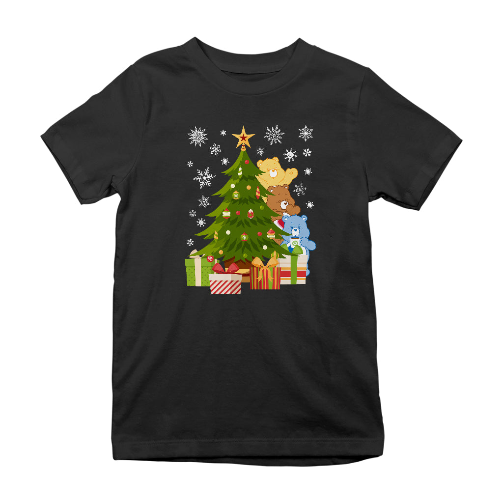 Care Bears Christmas Behind The Christmas Tree Kids T-Shirt-ALL + EVERY