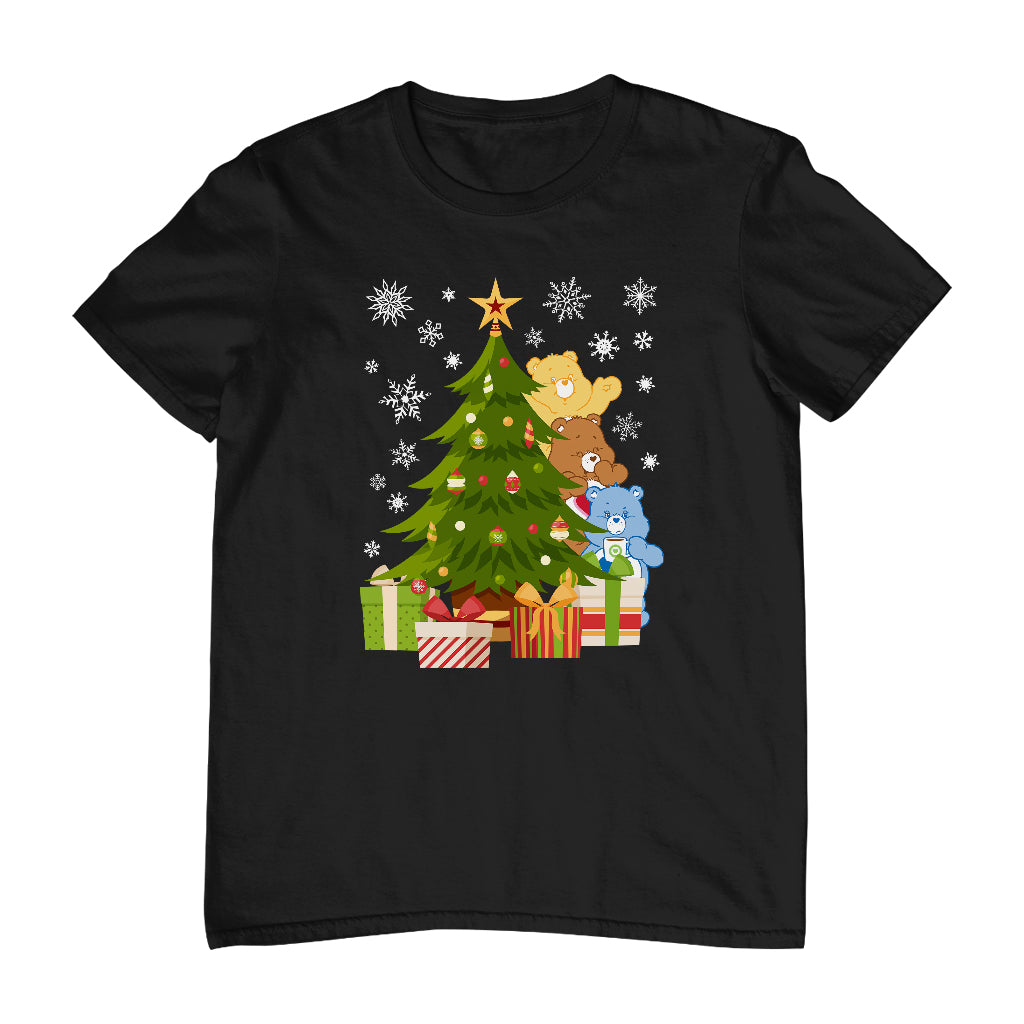 Care Bears Christmas Behind The Christmas Tree Men's T-Shirt-ALL + EVERY