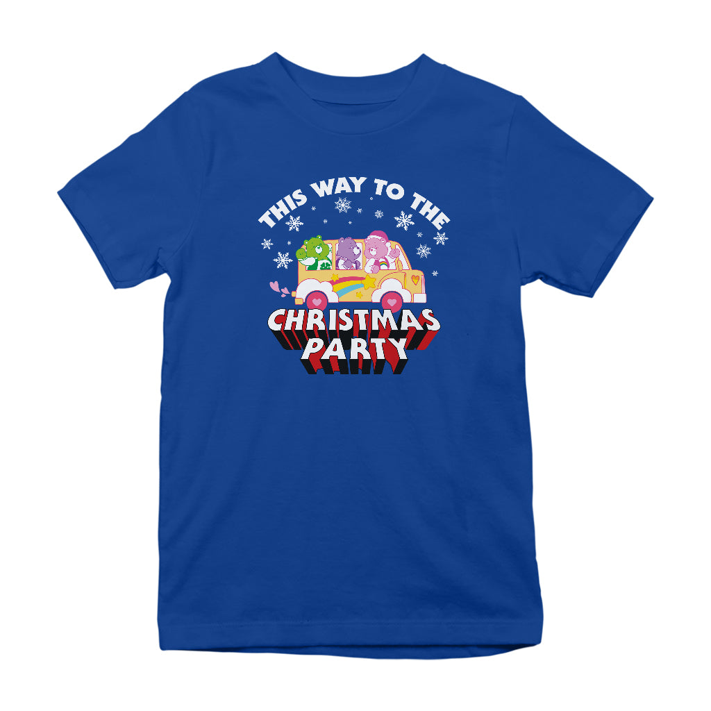 Care Bears Christmas This Way To The Christmas Party Kids T-Shirt-ALL + EVERY