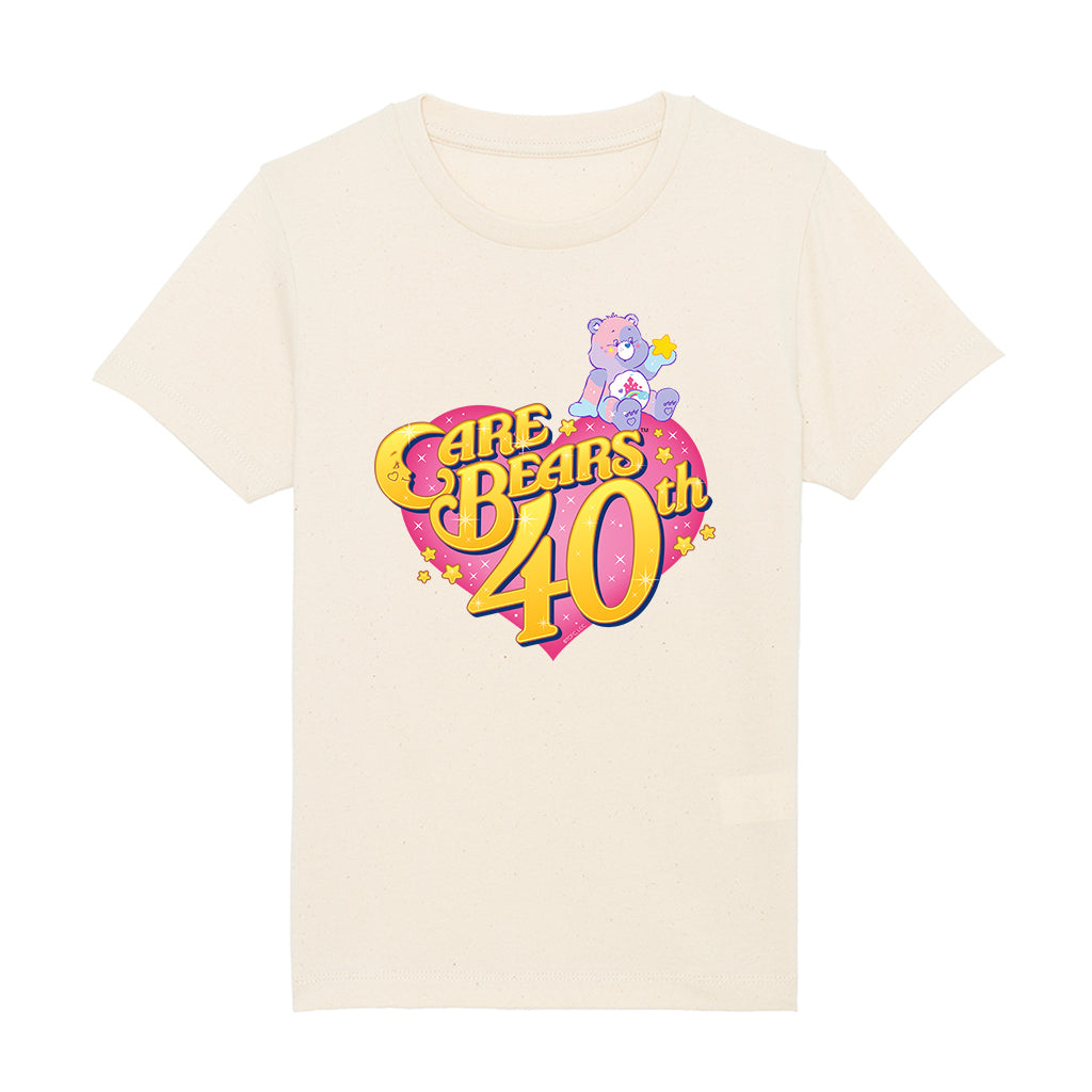 Care Bears 40th Anniversary Care A Lot Kids Organic T-Shirt-ALL + EVERY