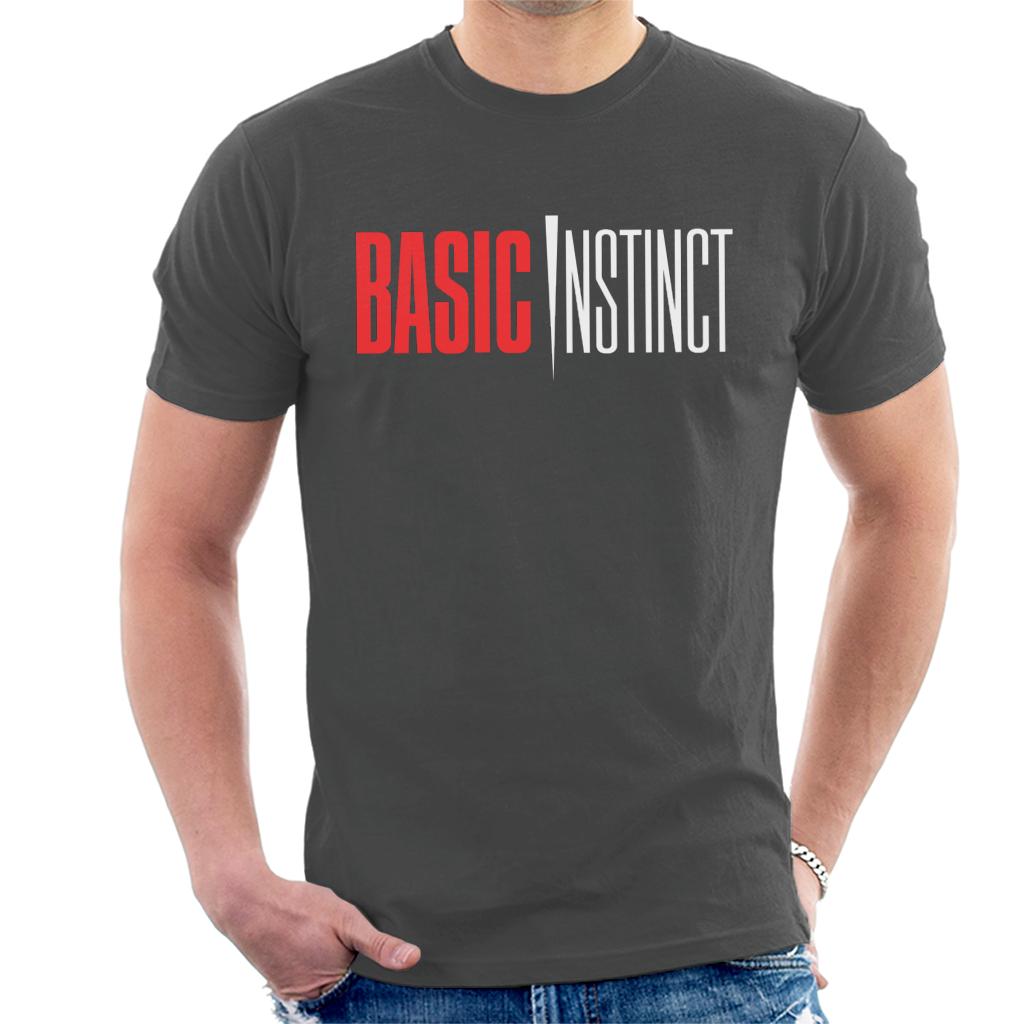 Basic Instinct Red And White Logo Men's T-Shirt-ALL + EVERY