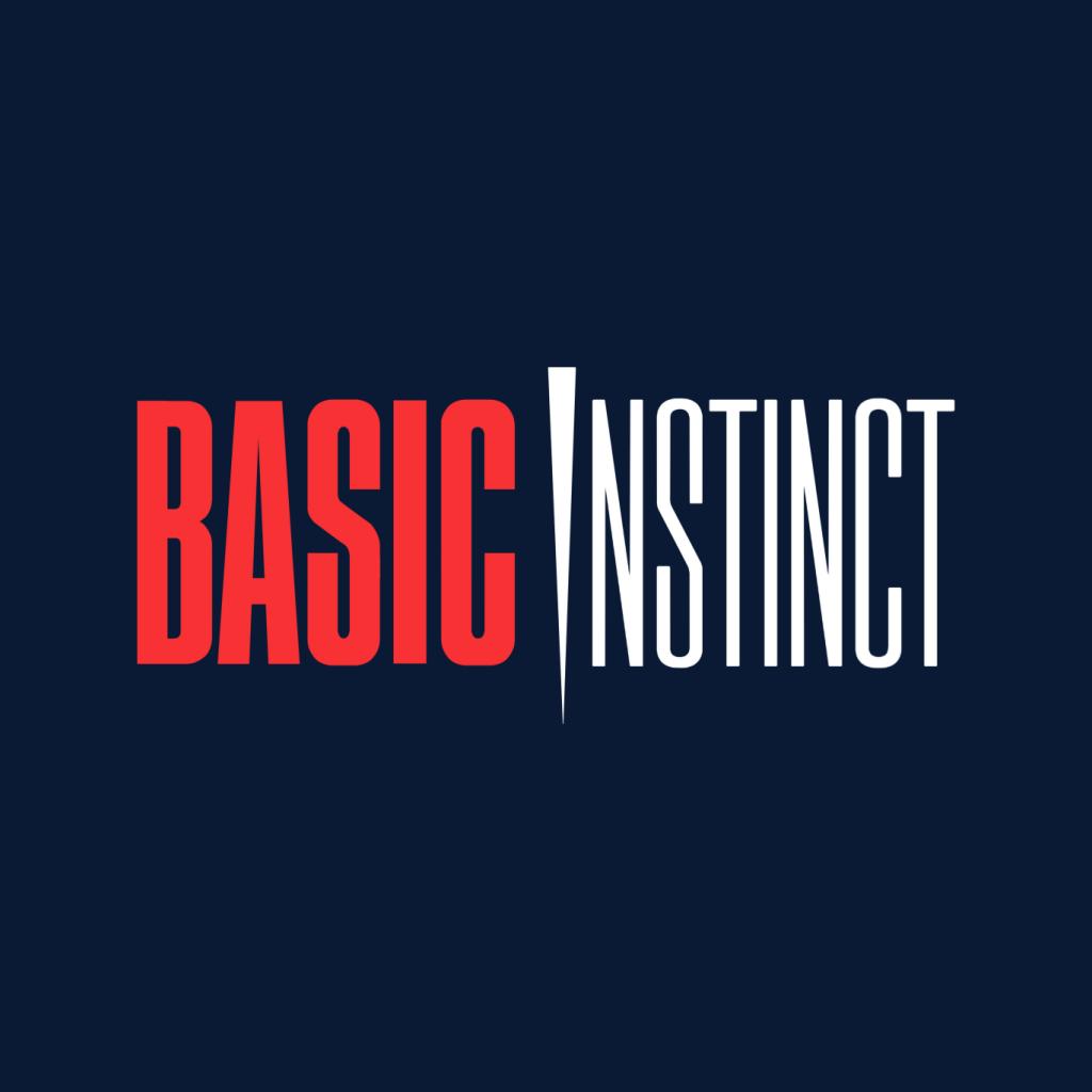 Basic Instinct Red And White Logo Men's T-Shirt-ALL + EVERY