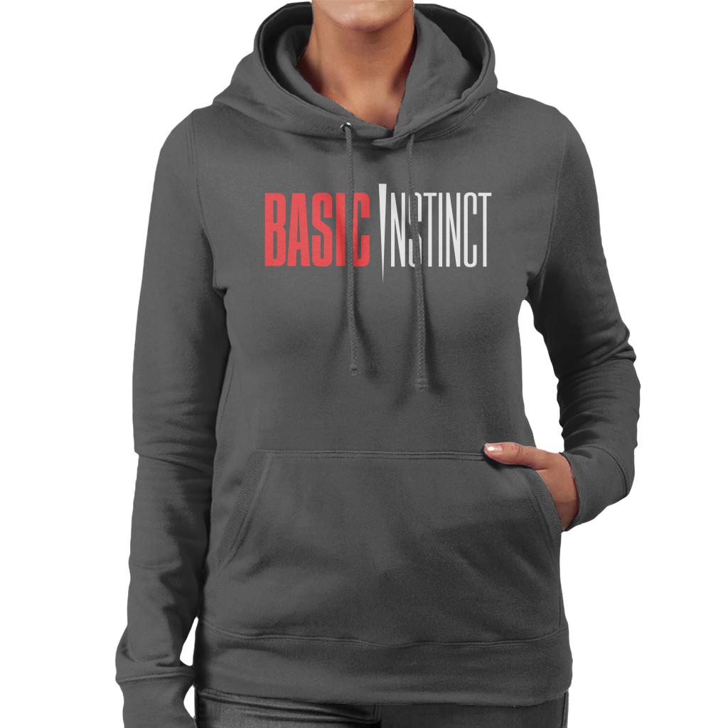 Basic Instinct Red And White Logo Women's Hooded Sweatshirt-ALL + EVERY