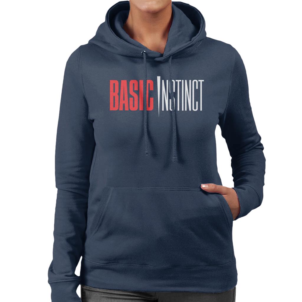 Basic Instinct Red And White Logo Women's Hooded Sweatshirt-ALL + EVERY