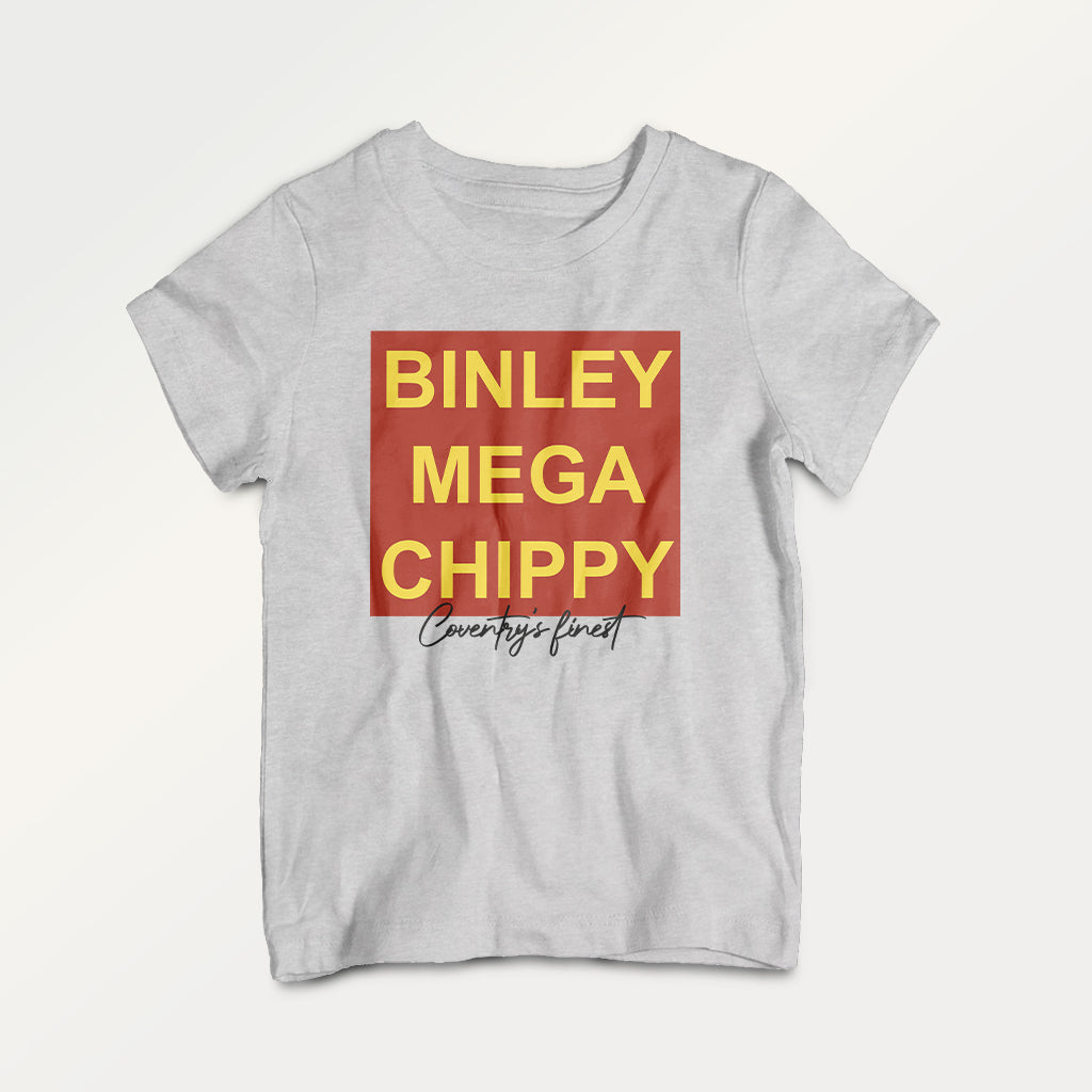 Binley Mega Chippy Coventry's Finest Kids T-Shirt-ALL + EVERY