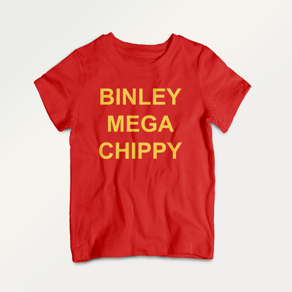 Binley Mega Chippy Yellow Text Kids T-Shirt-ALL + EVERY