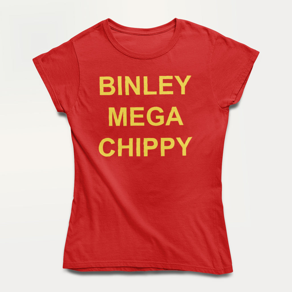 Binley Mega Chippy Yellow Text Women's T-Shirt-ALL + EVERY