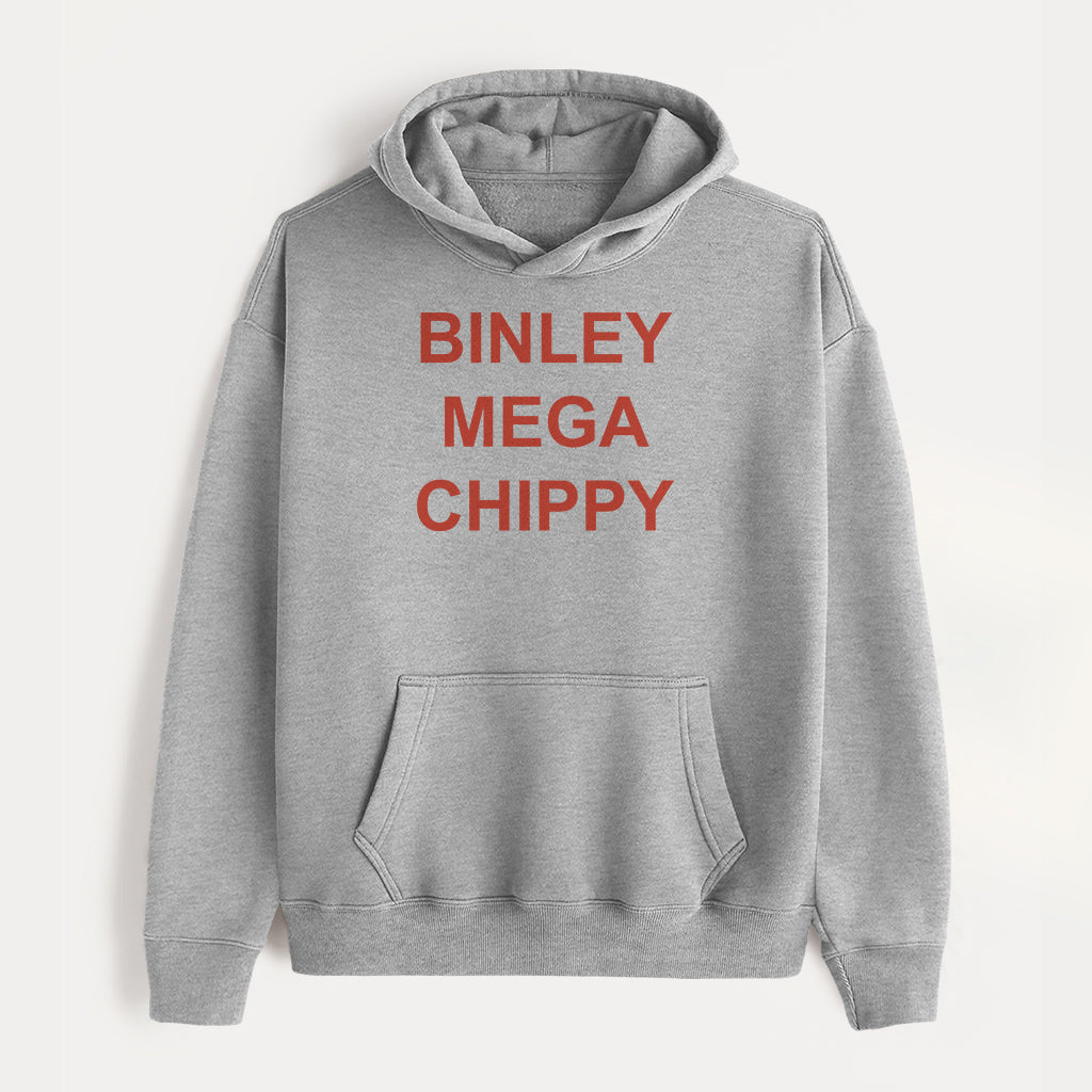 Binley Mega Chippy Red Text Kids Hooded Sweatshirt-ALL + EVERY