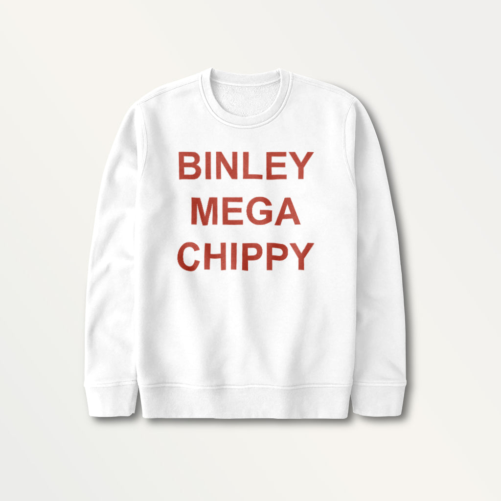 Binley Mega Chippy Red Text Kids Sweatshirt-ALL + EVERY