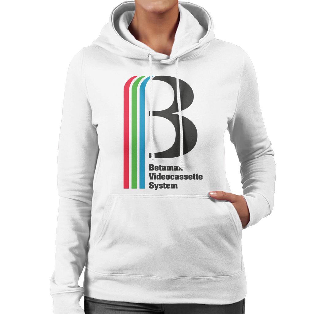 Betamax Videocassette System Women's Hooded Sweatshirt-ALL + EVERY