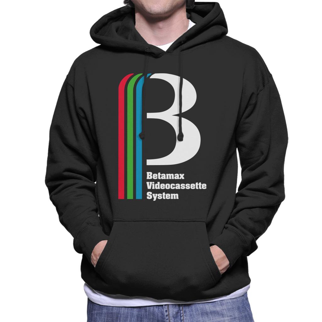 Betamax Videocassette System Logo Men's Hooded Sweatshirt-ALL + EVERY