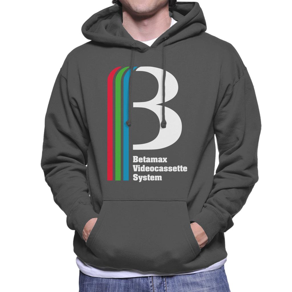 Betamax Videocassette System Logo Men's Hooded Sweatshirt-ALL + EVERY