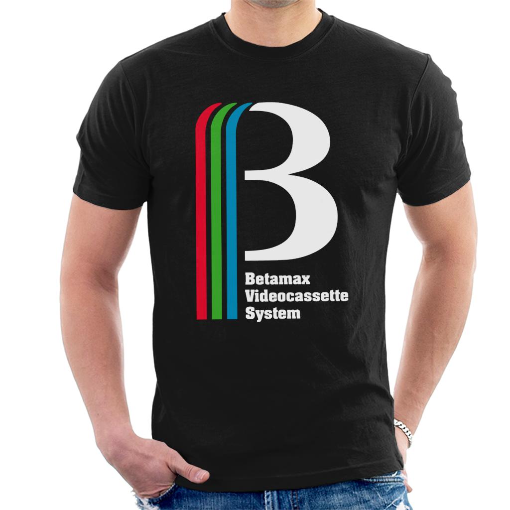 Betamax Videocassette System Logo Men's T-Shirt-ALL + EVERY