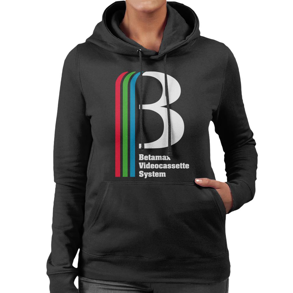 Betamax Videocassette System Logo Women's Hooded Sweatshirt-ALL + EVERY