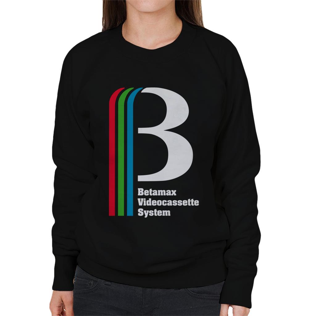 Betamax Videocassette System Logo Women's Sweatshirt-ALL + EVERY