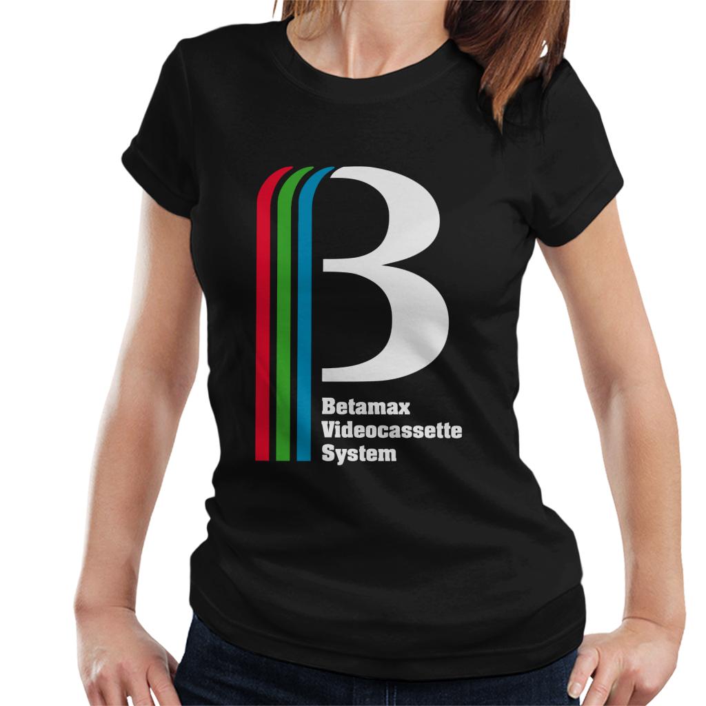 Betamax Videocassette System Logo Women's T-Shirt-ALL + EVERY