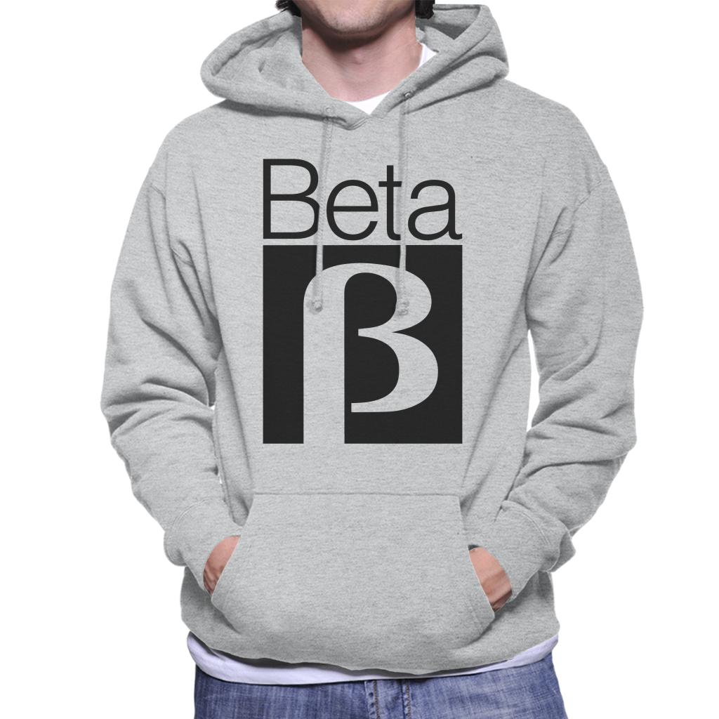 Betamax White B Logo Men's Hooded Sweatshirt-ALL + EVERY