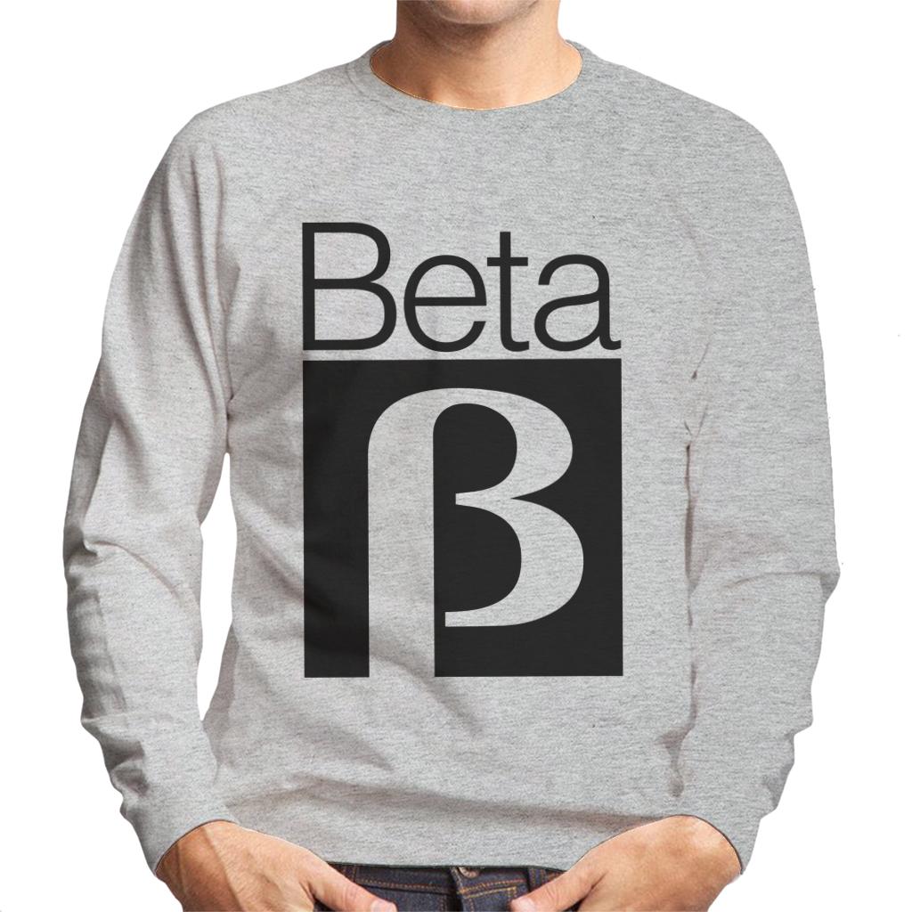 Betamax White B Logo Men's Sweatshirt-ALL + EVERY