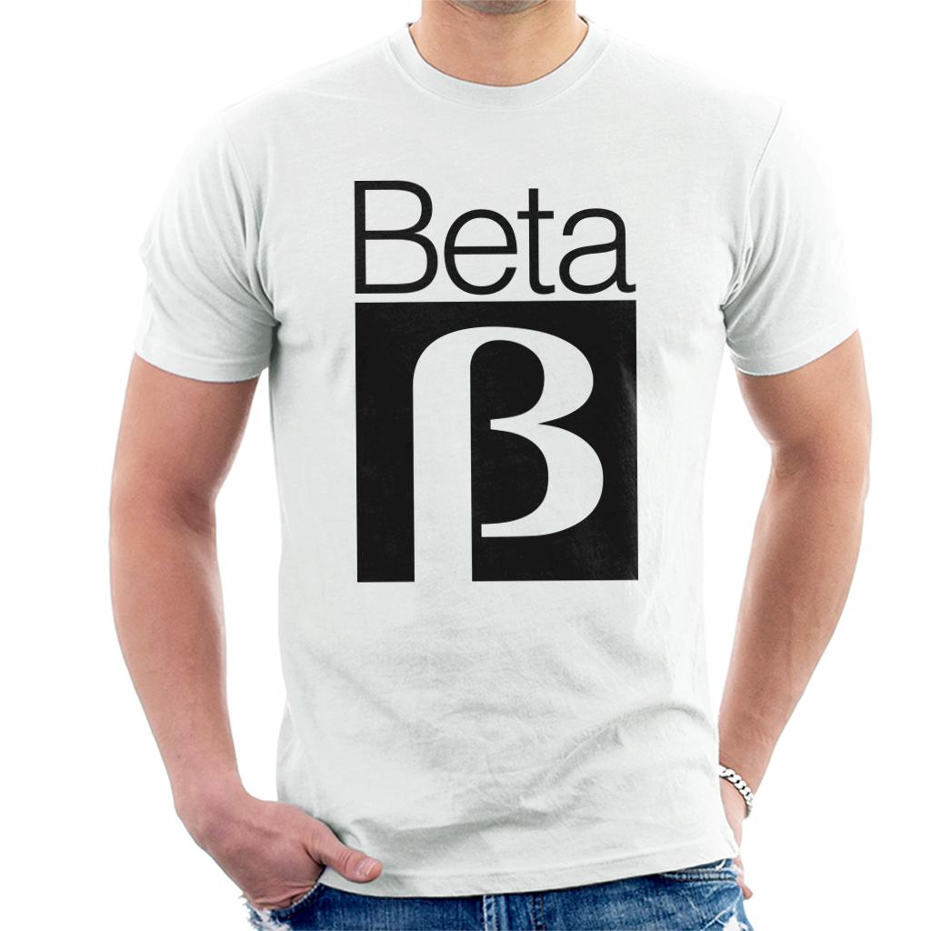 Betamax White B Logo Men's T-Shirt-ALL + EVERY