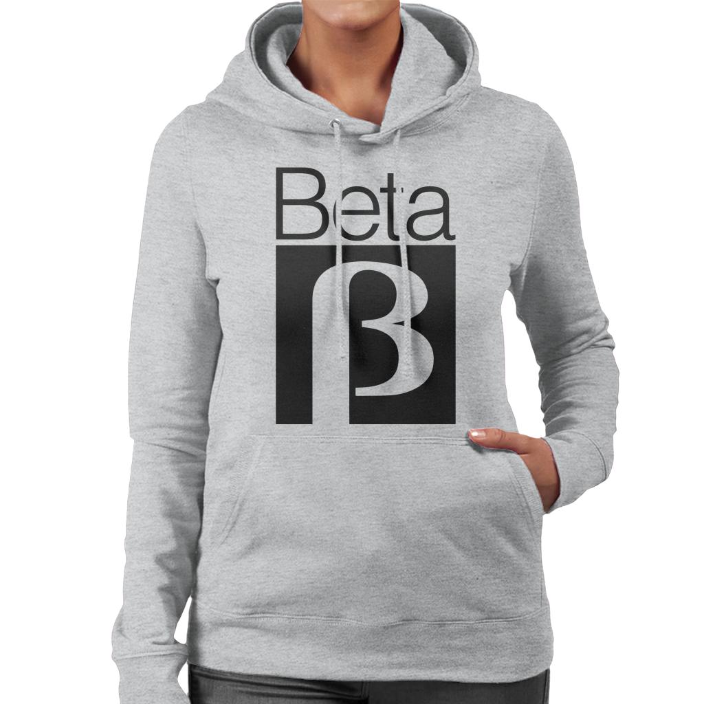 Betamax White B Logo Women's Hooded Sweatshirt-ALL + EVERY