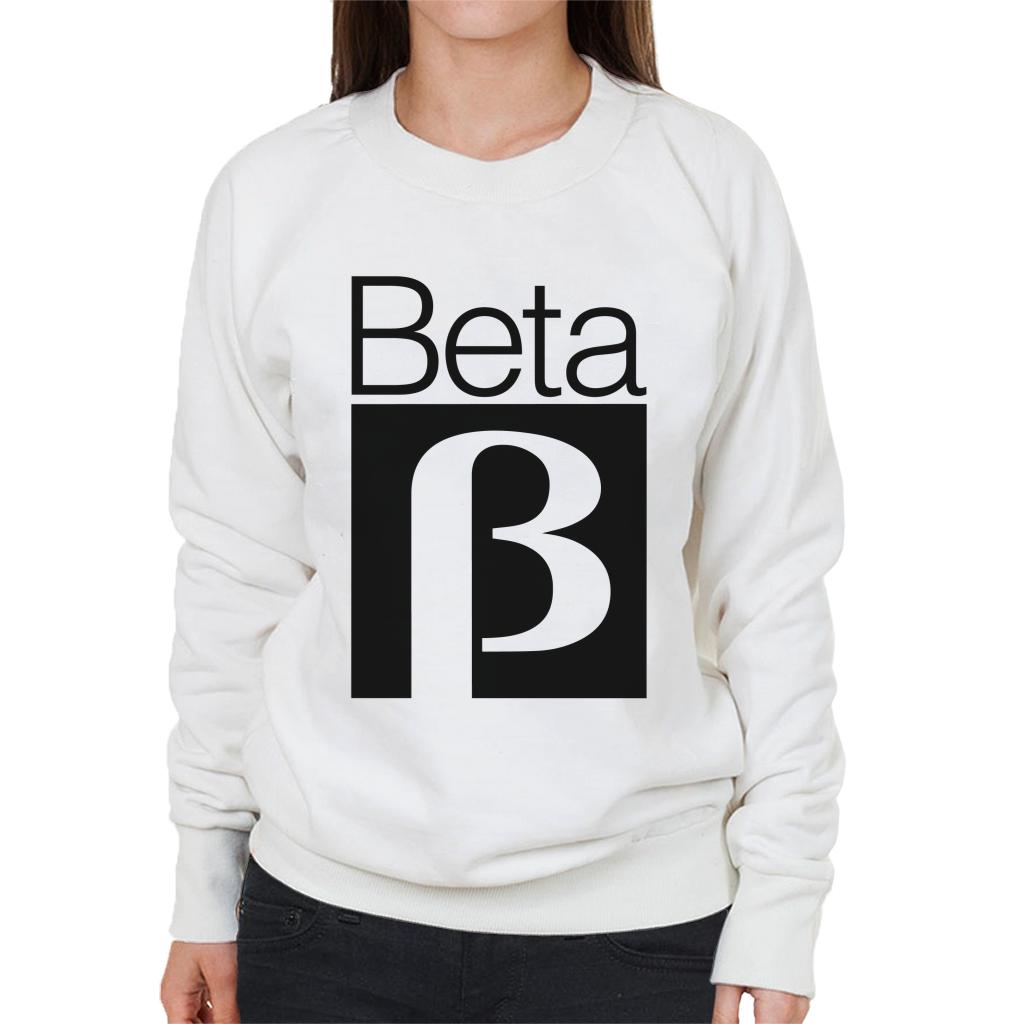 Betamax White B Logo Women's Sweatshirt-ALL + EVERY