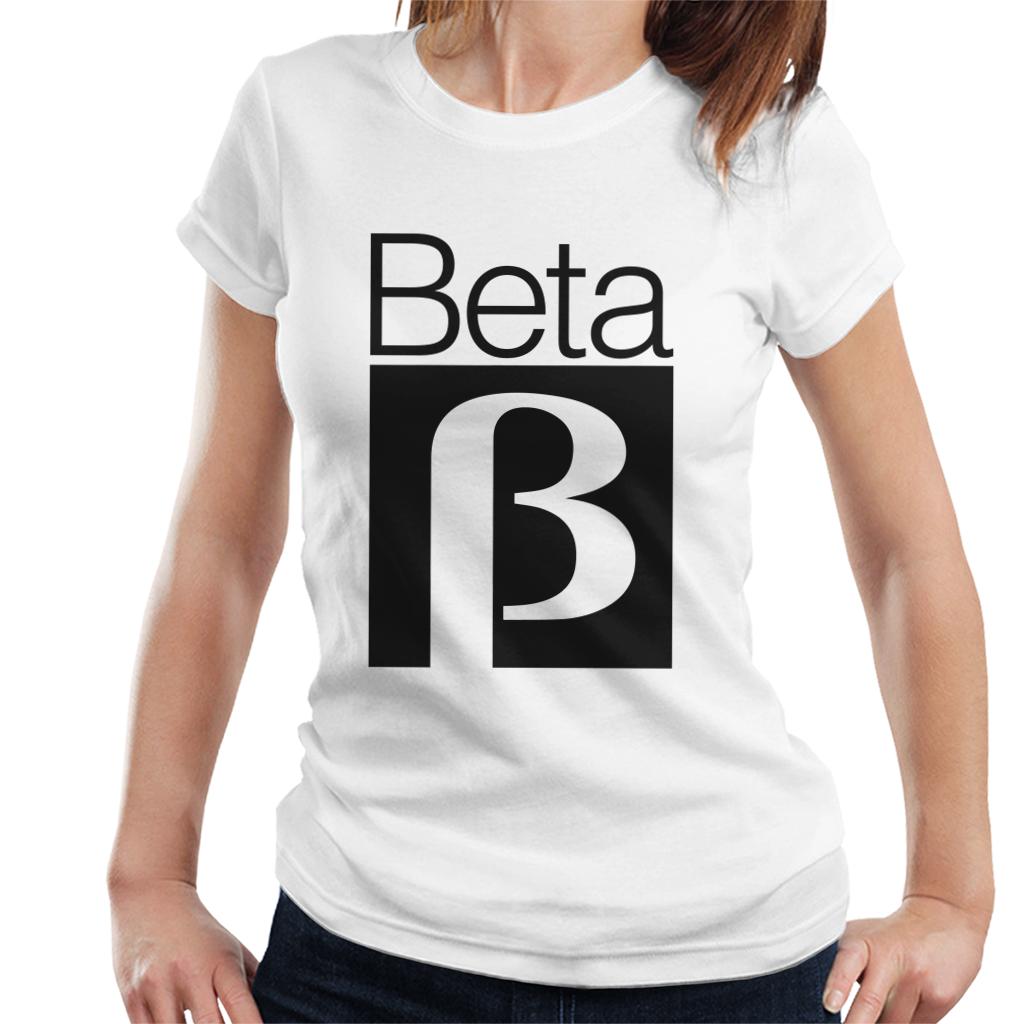 Betamax White B Logo Women's T-Shirt-ALL + EVERY