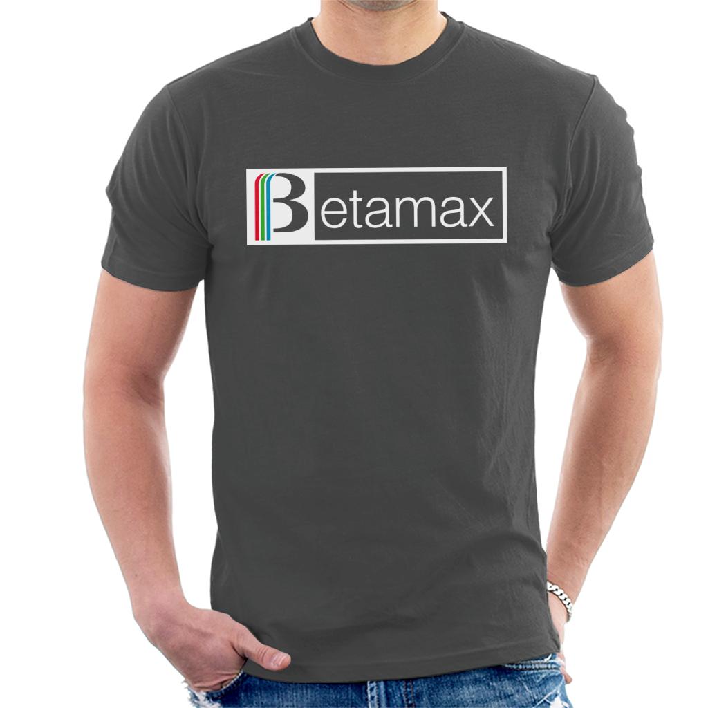 Betamax Red Green And Blue White B Banner Logo Men's T-Shirt-ALL + EVERY