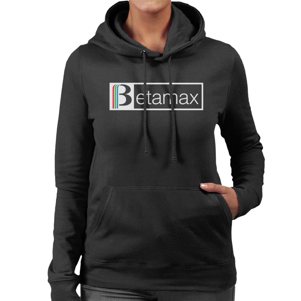 Betamax Red Green And Blue White B Banner Logo Women's Hooded Sweatshirt-ALL + EVERY