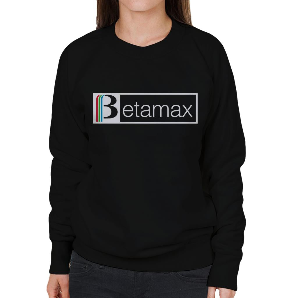 Betamax Red Green And Blue White B Banner Logo Women's Sweatshirt-ALL + EVERY