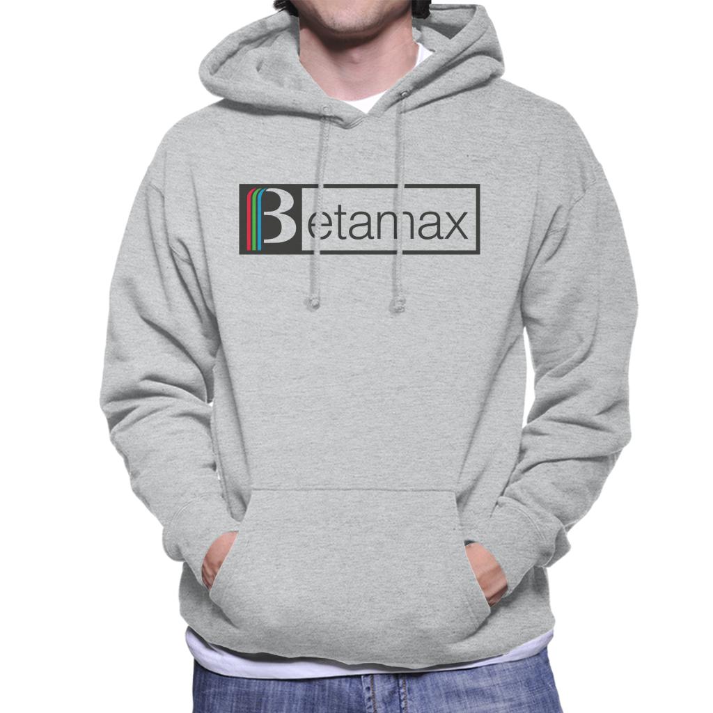 Betamax Red Green And Blue Black B Banner Logo Men's Hooded Sweatshirt-ALL + EVERY