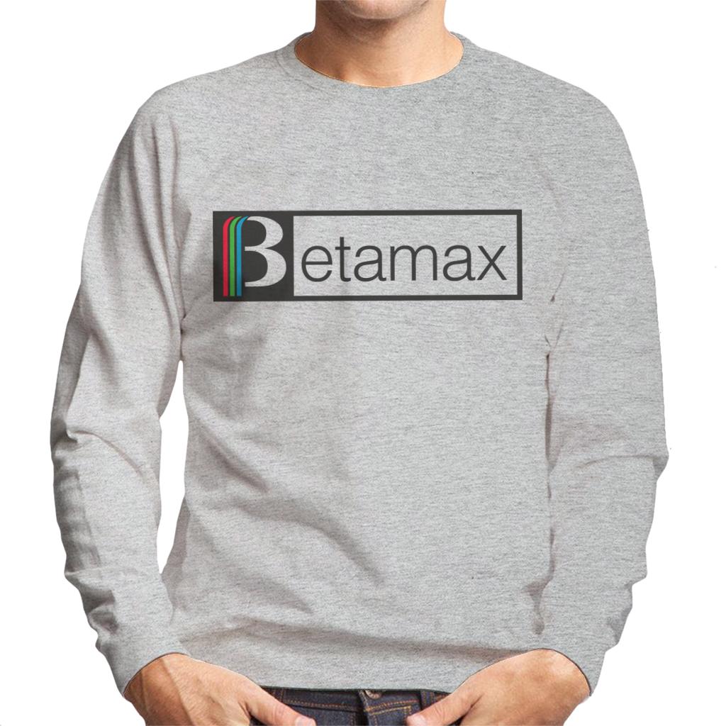 Betamax Red Green And Blue Black B Banner Logo Men's Sweatshirt-ALL + EVERY