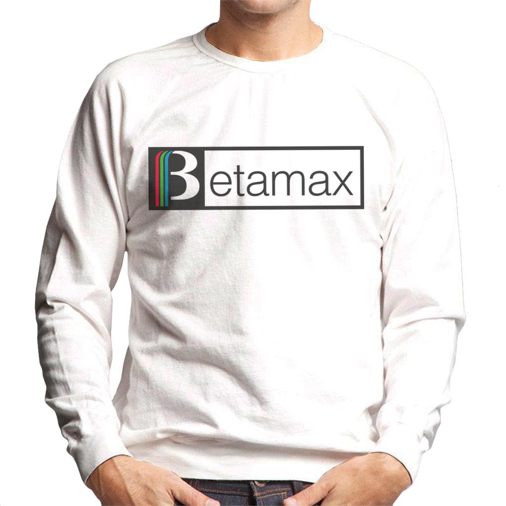 Betamax Red Green And Blue Black B Banner Logo Men's Sweatshirt-ALL + EVERY
