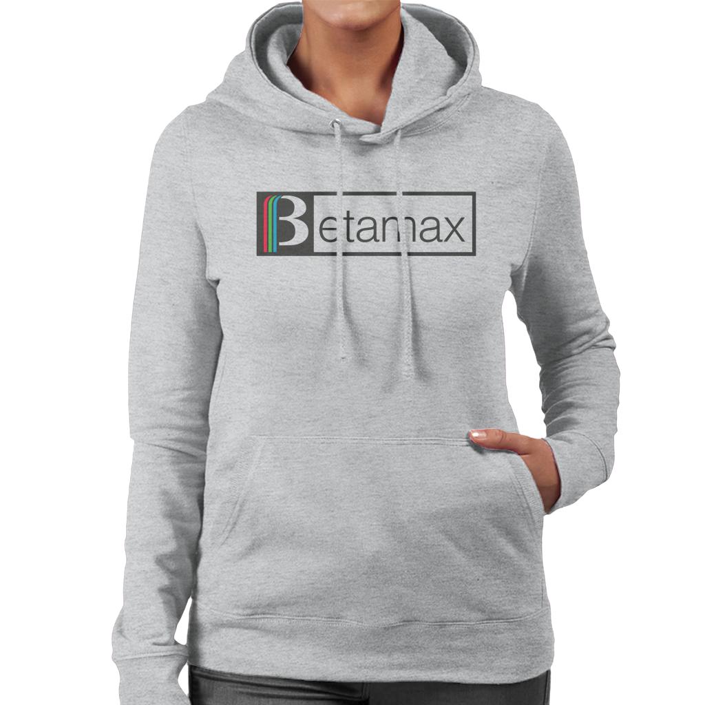 Betamax Red Green And Blue Black B Banner Logo Women's Hooded Sweatshirt-ALL + EVERY