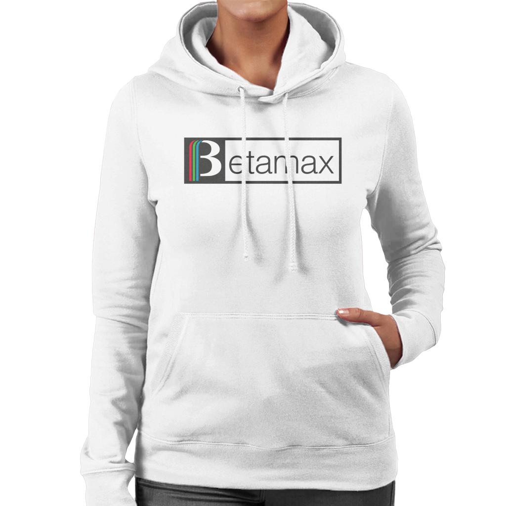 Betamax Red Green And Blue Black B Banner Logo Women's Hooded Sweatshirt-ALL + EVERY