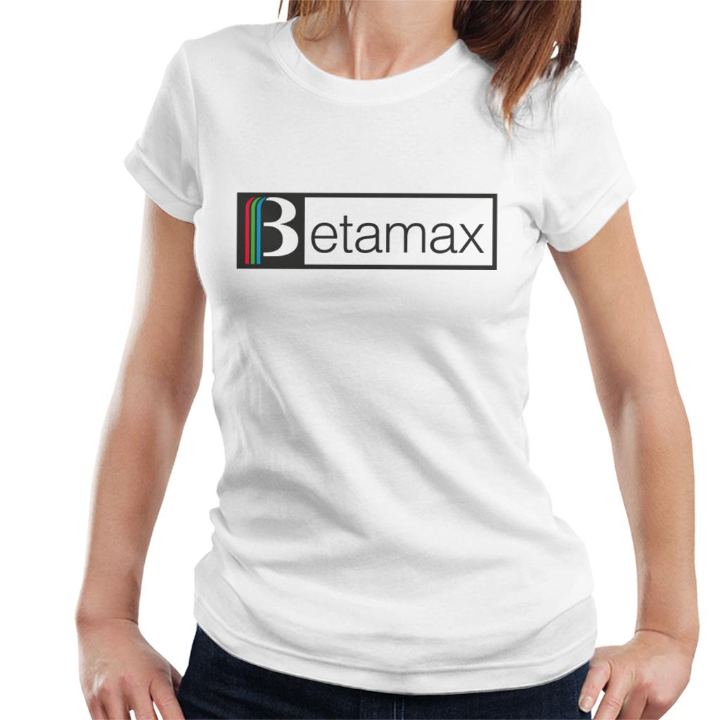 Betamax Red Green And Blue Black B Banner Logo Women's T-Shirt-ALL + EVERY