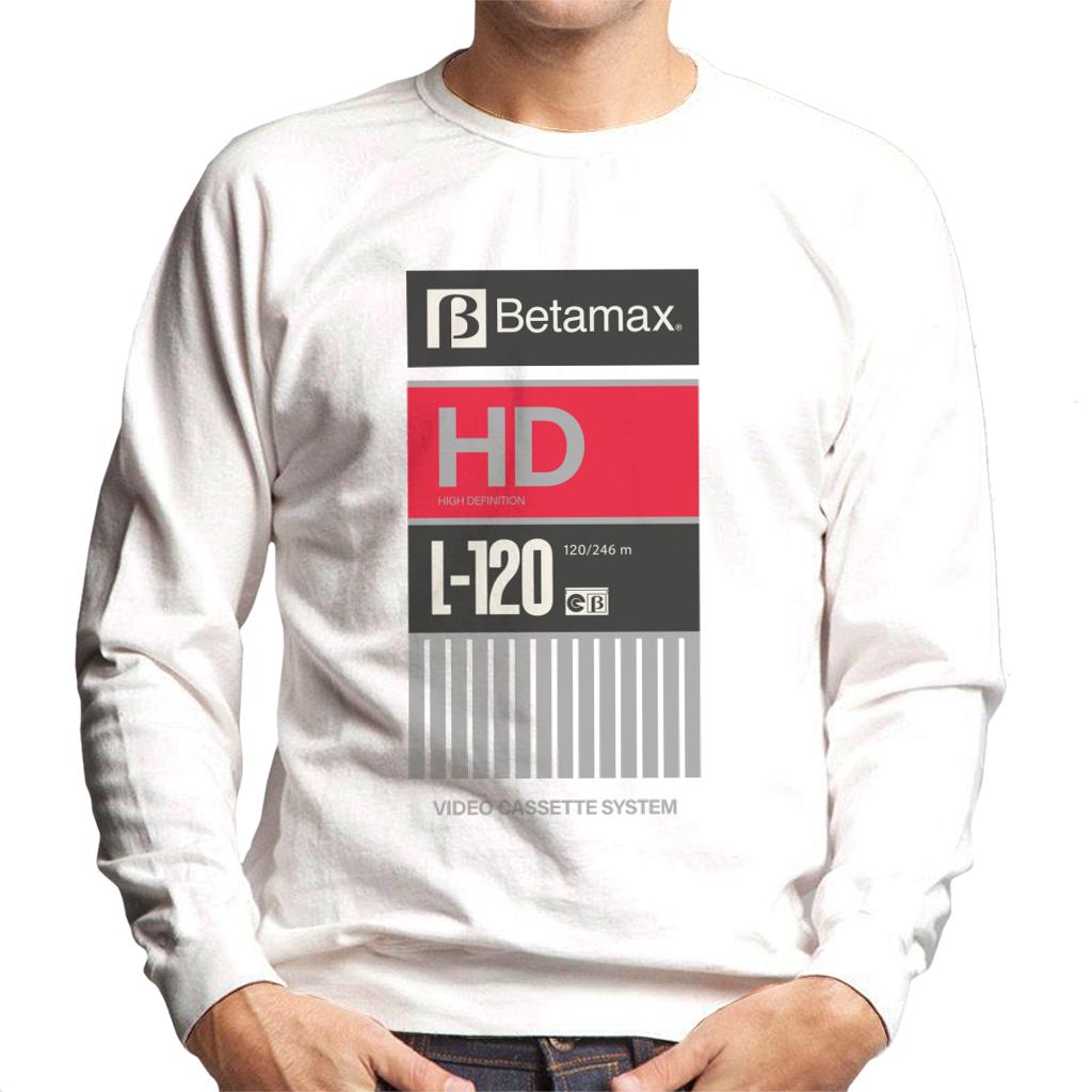 Betamax Black B Logo High Definition L 120 Men's Sweatshirt-ALL + EVERY