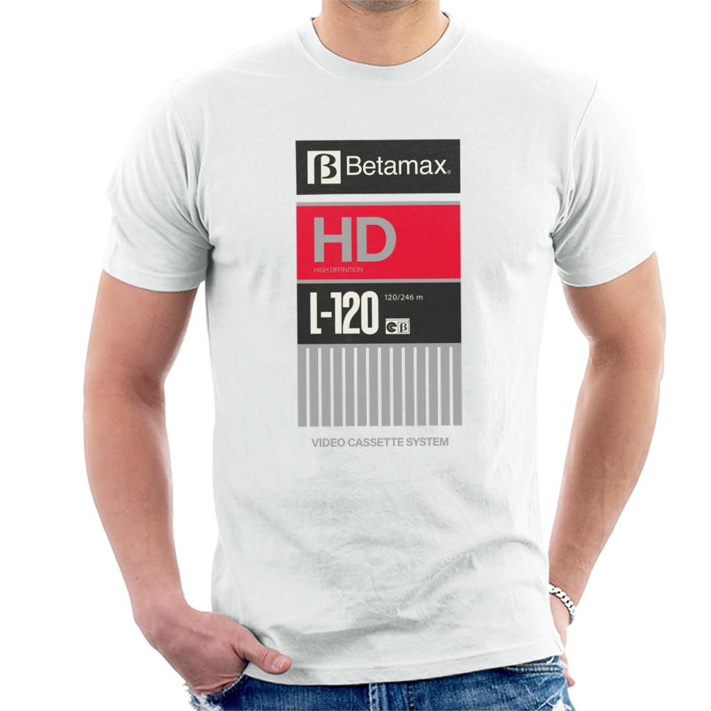 Betamax Black B Logo High Definition L 120 Men's T-Shirt-ALL + EVERY