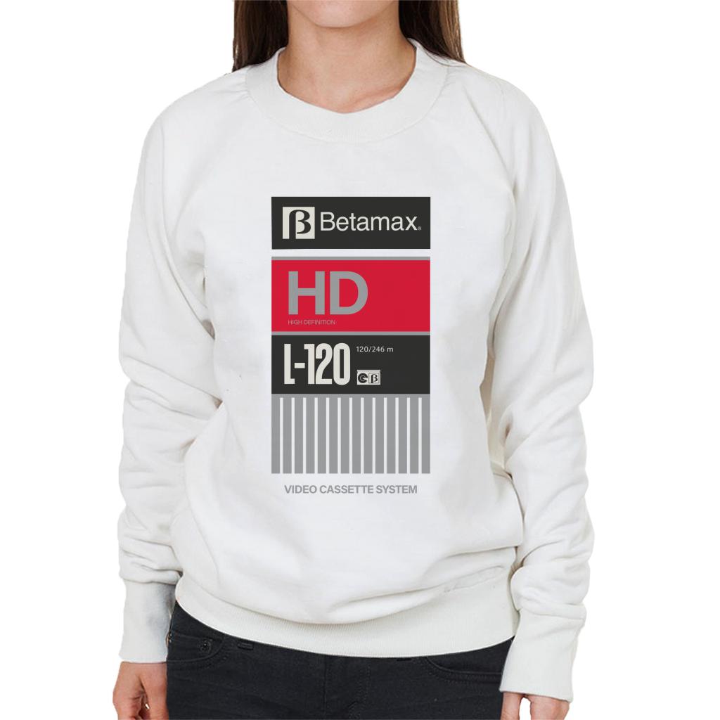 Betamax Black B Logo High Definition L 120 Women's Sweatshirt-ALL + EVERY