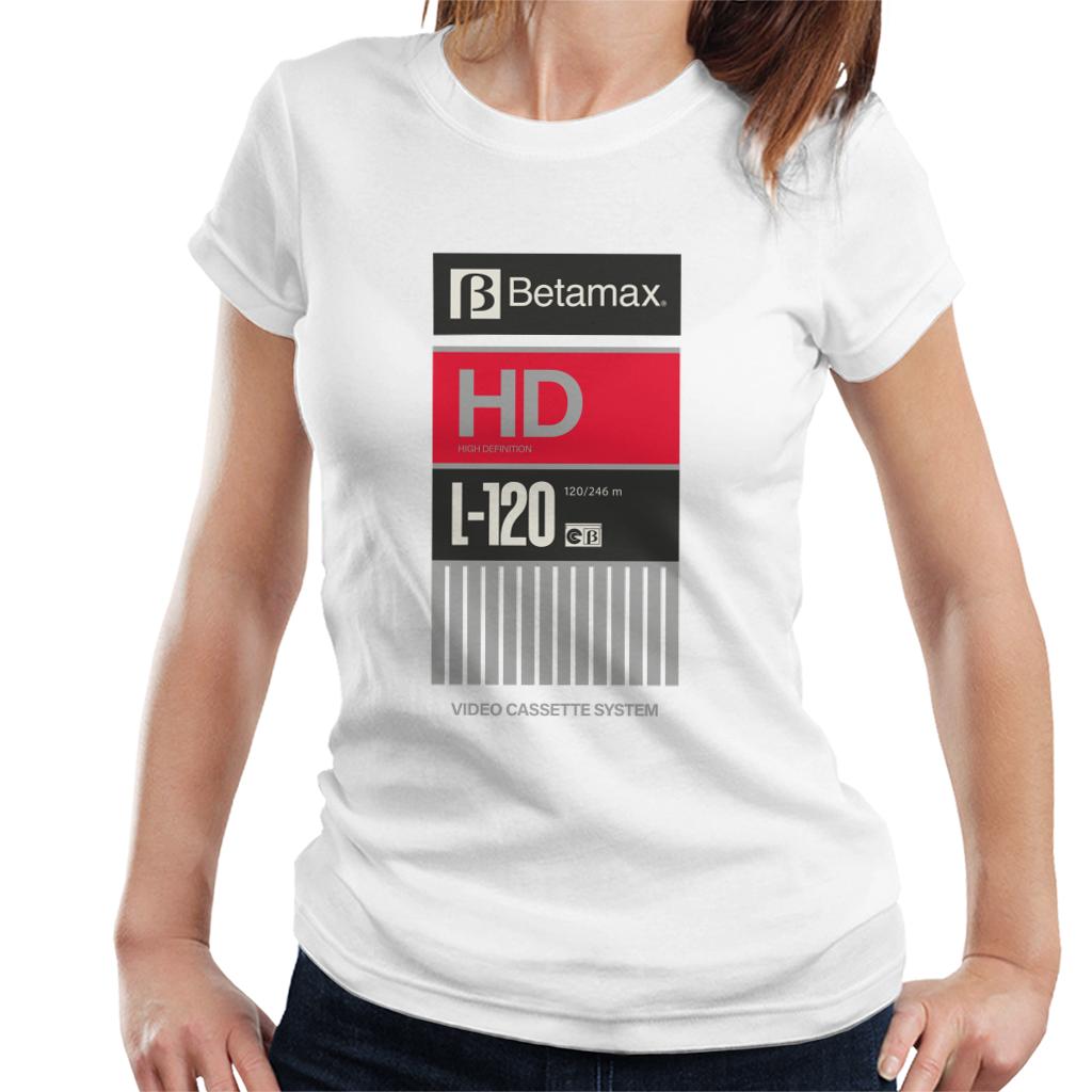 Betamax Black B Logo High Definition L 120 Women's T-Shirt-ALL + EVERY