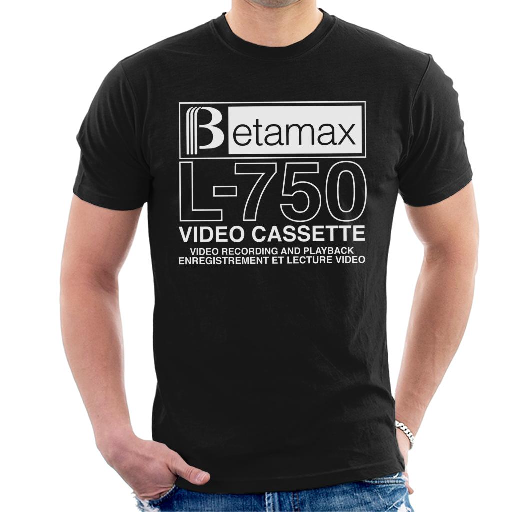 Betamax White B Logo L 750 Video Cassette Men's T-Shirt-ALL + EVERY