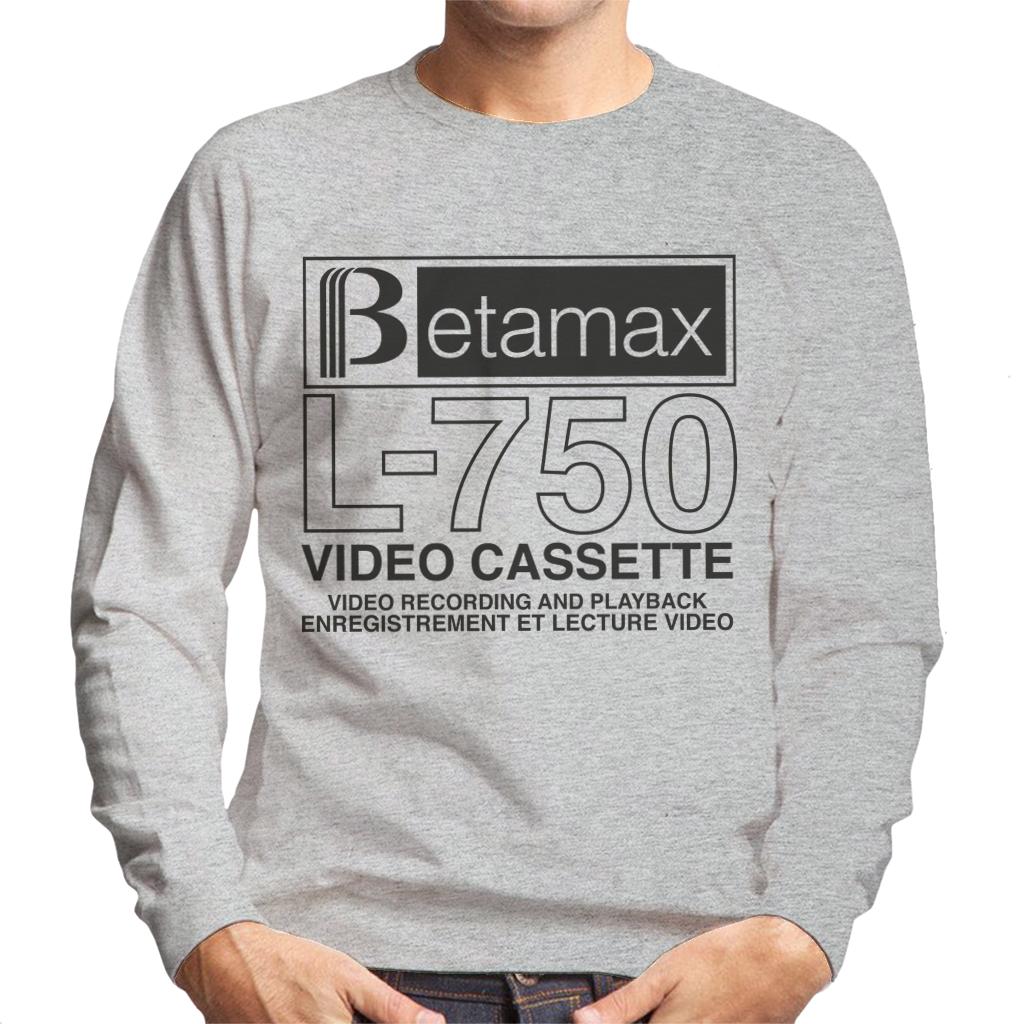 Betamax Black B Logo L 750 Cassette Men's Sweatshirt-ALL + EVERY