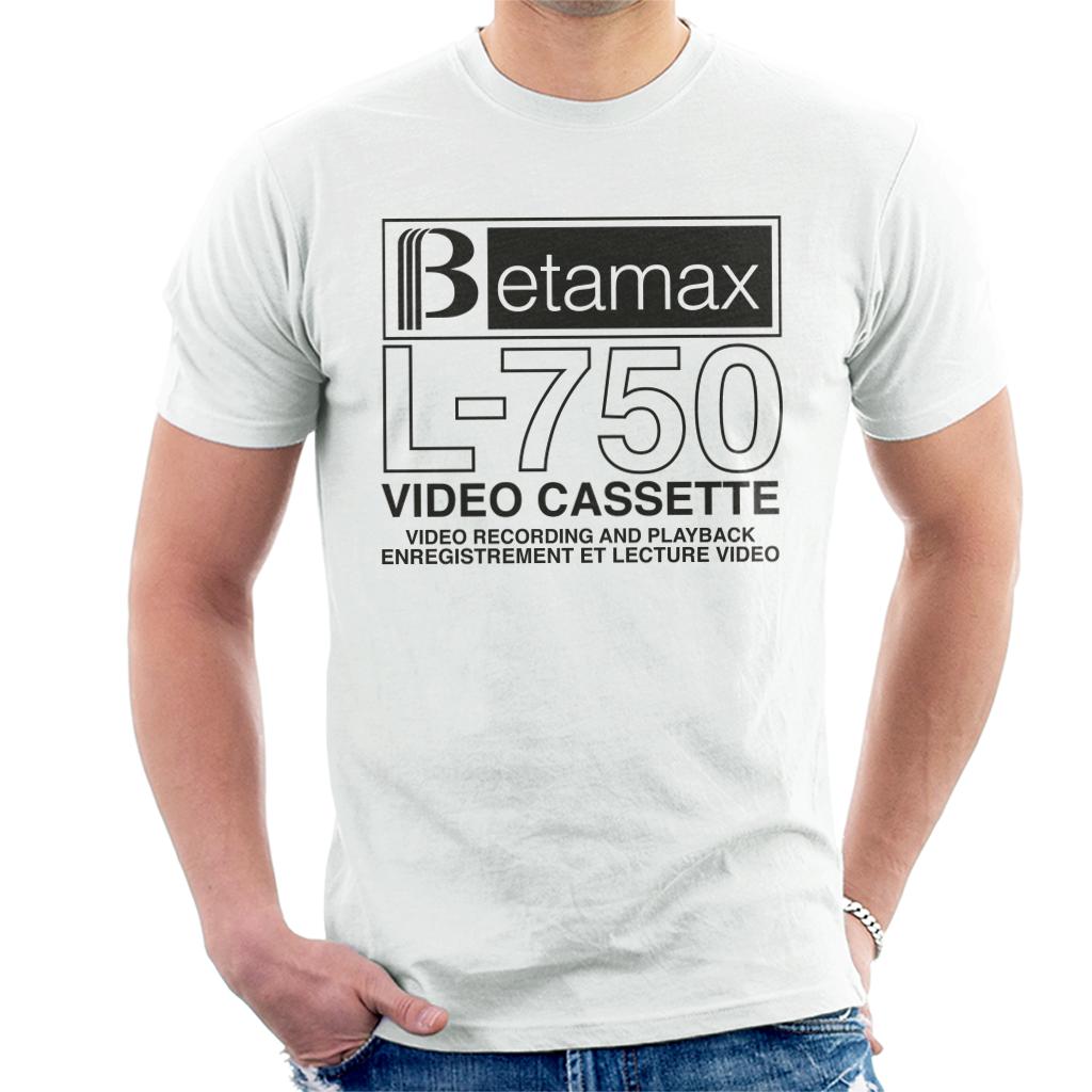 Betamax Black B Logo L 750 Cassette Men's T-Shirt-ALL + EVERY