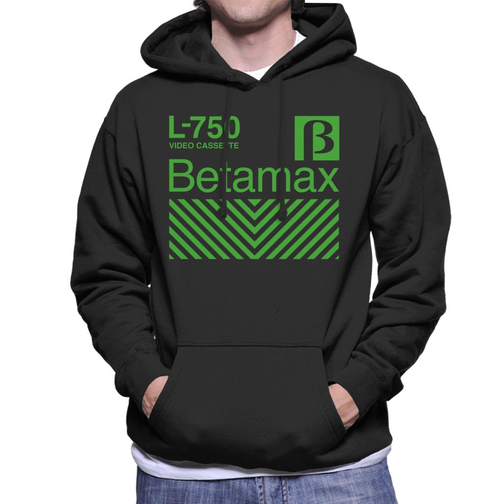 Betamax Green L 750 Video Cassette Men's Hooded Sweatshirt-ALL + EVERY