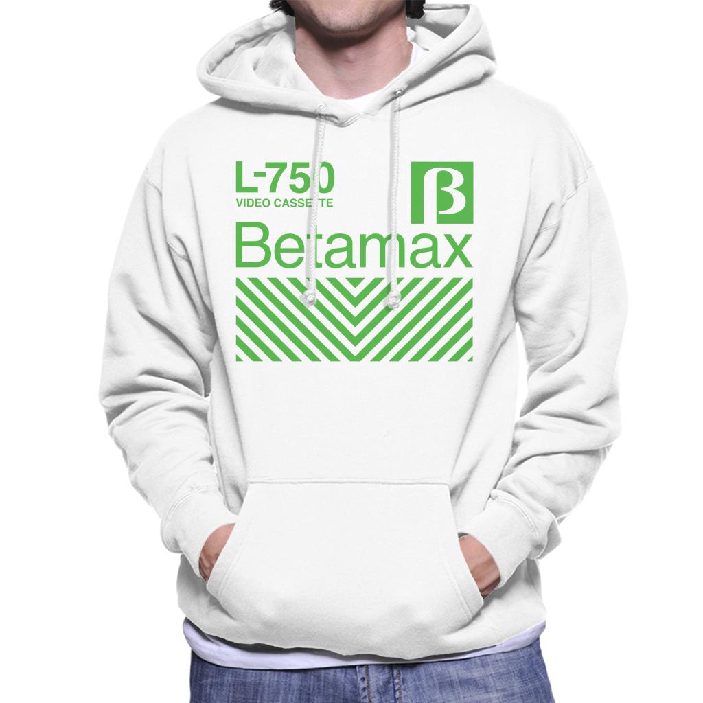 Betamax Green L 750 Video Cassette Men's Hooded Sweatshirt-ALL + EVERY