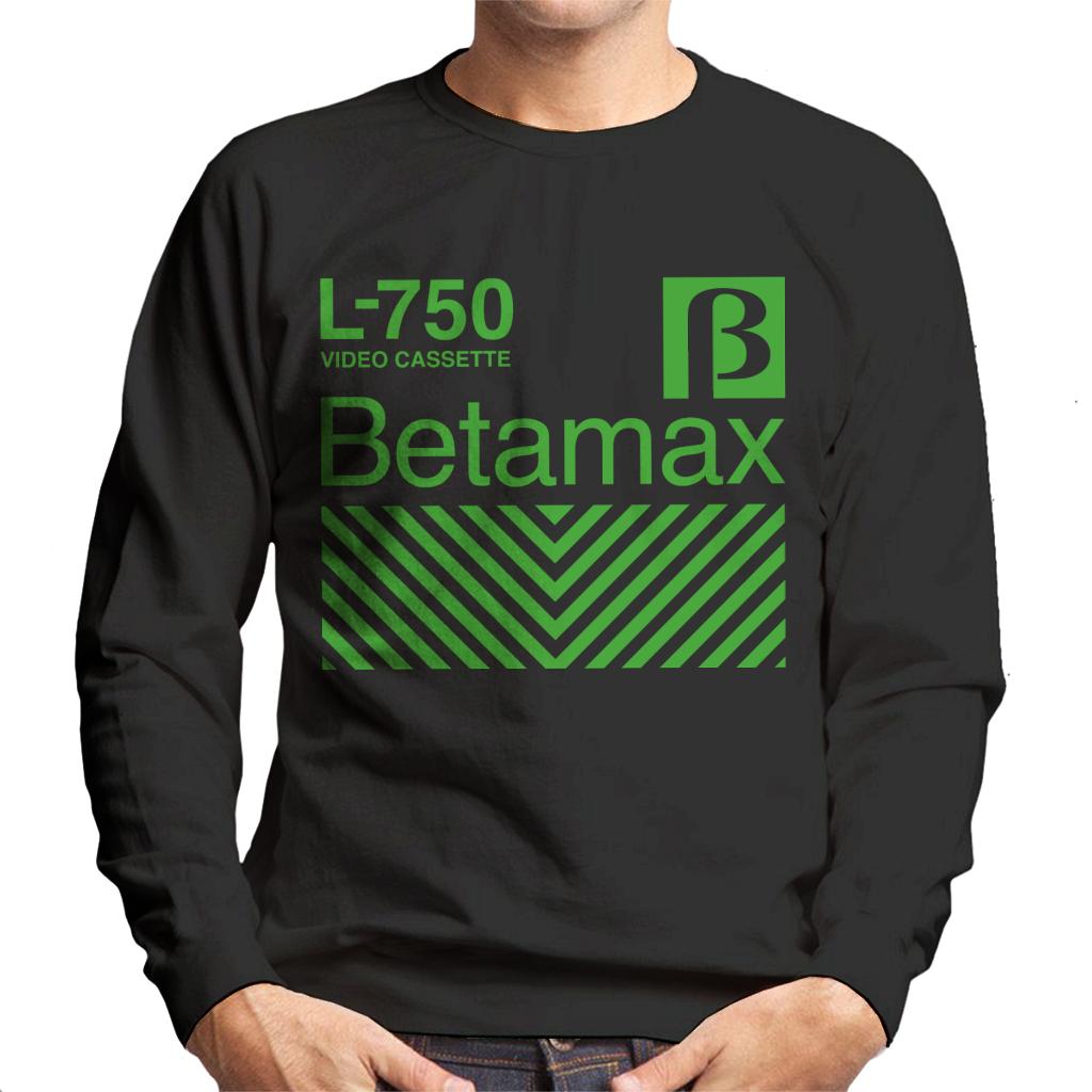 Betamax Green L 750 Video Cassette Men's Sweatshirt-ALL + EVERY