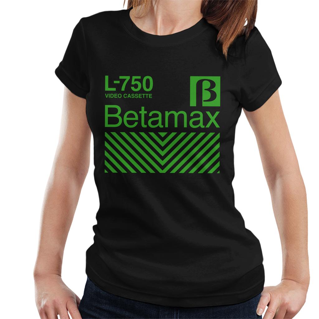 Betamax Green L 750 Video Cassette Women's T-Shirt-ALL + EVERY