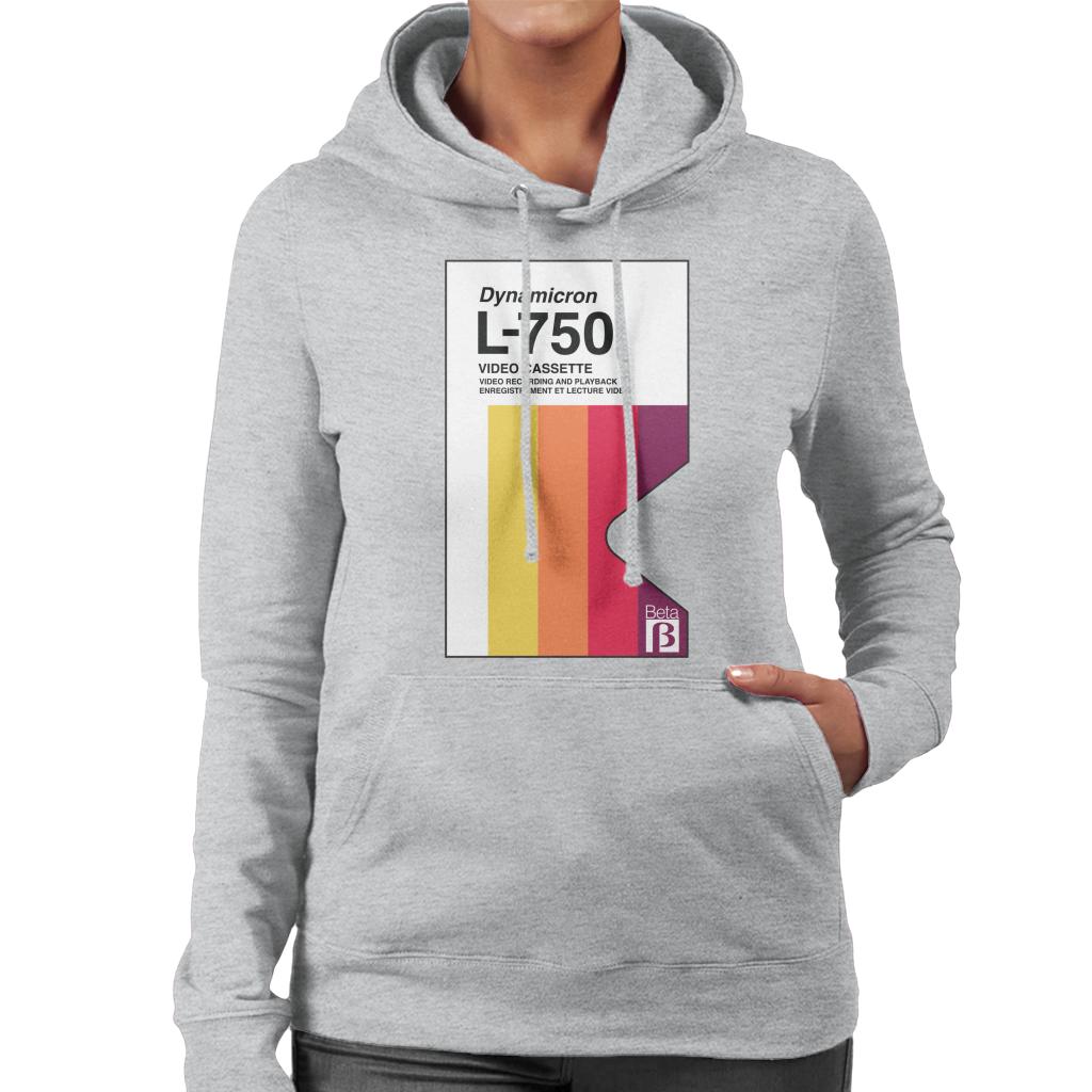 Betamax Dynamicron L 750 Video Cassette Women's Hooded Sweatshirt-ALL + EVERY